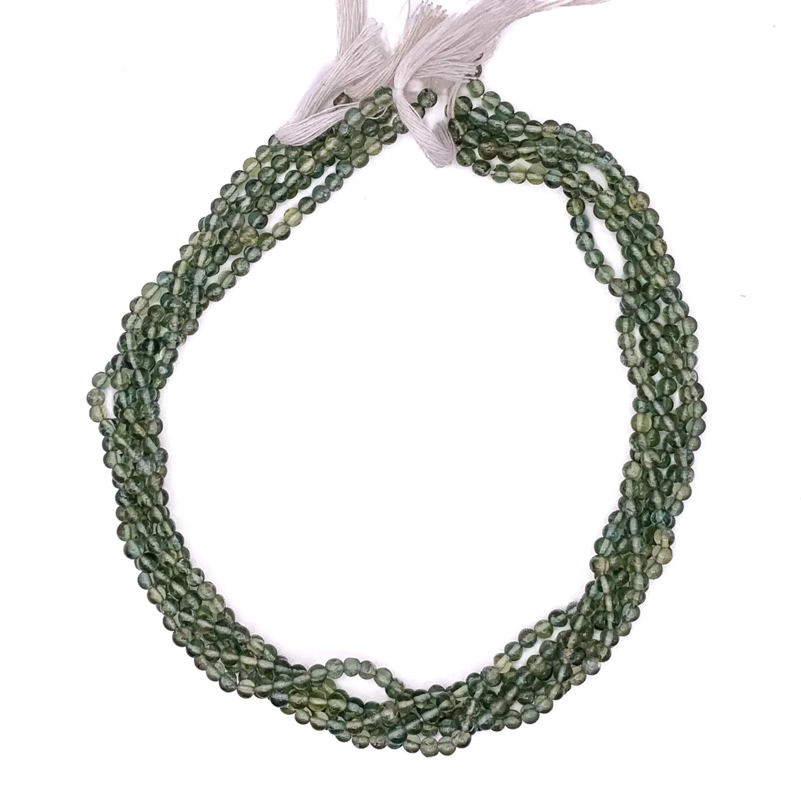 Green Apatite 3.5mm Smooth Rounds Bead Strand
