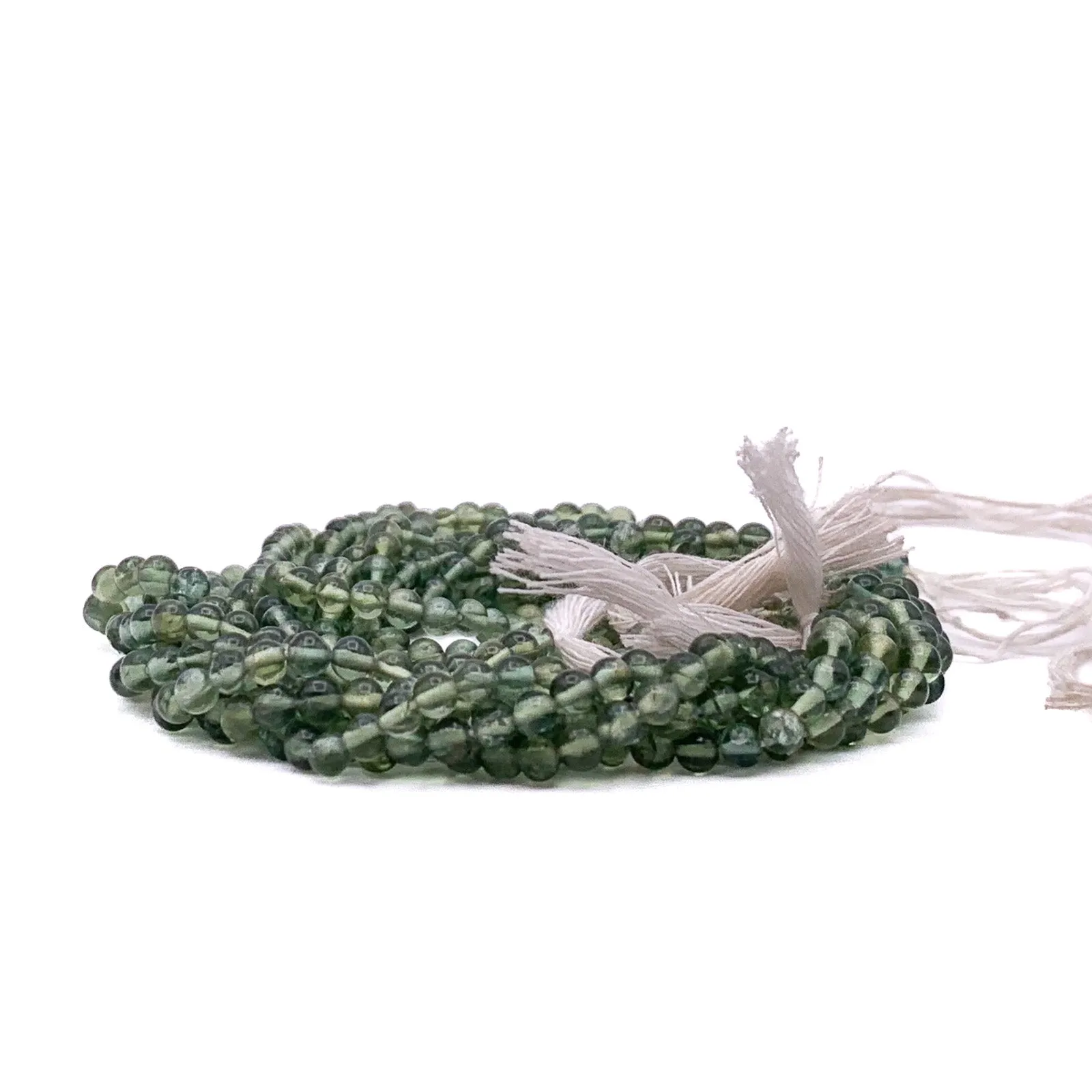 Green Apatite 3.5mm Smooth Rounds Bead Strand
