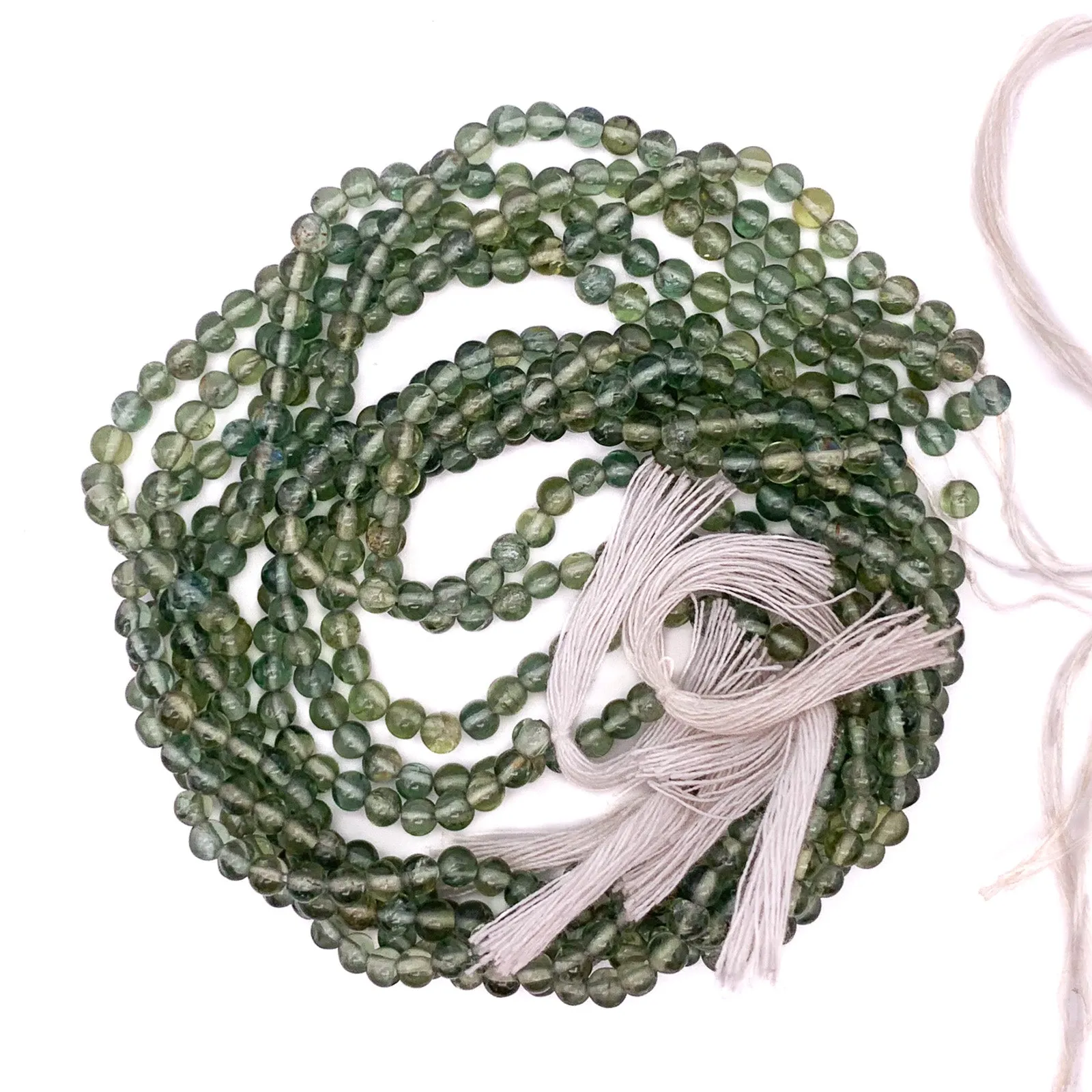 Green Apatite 3.5mm Smooth Rounds Bead Strand