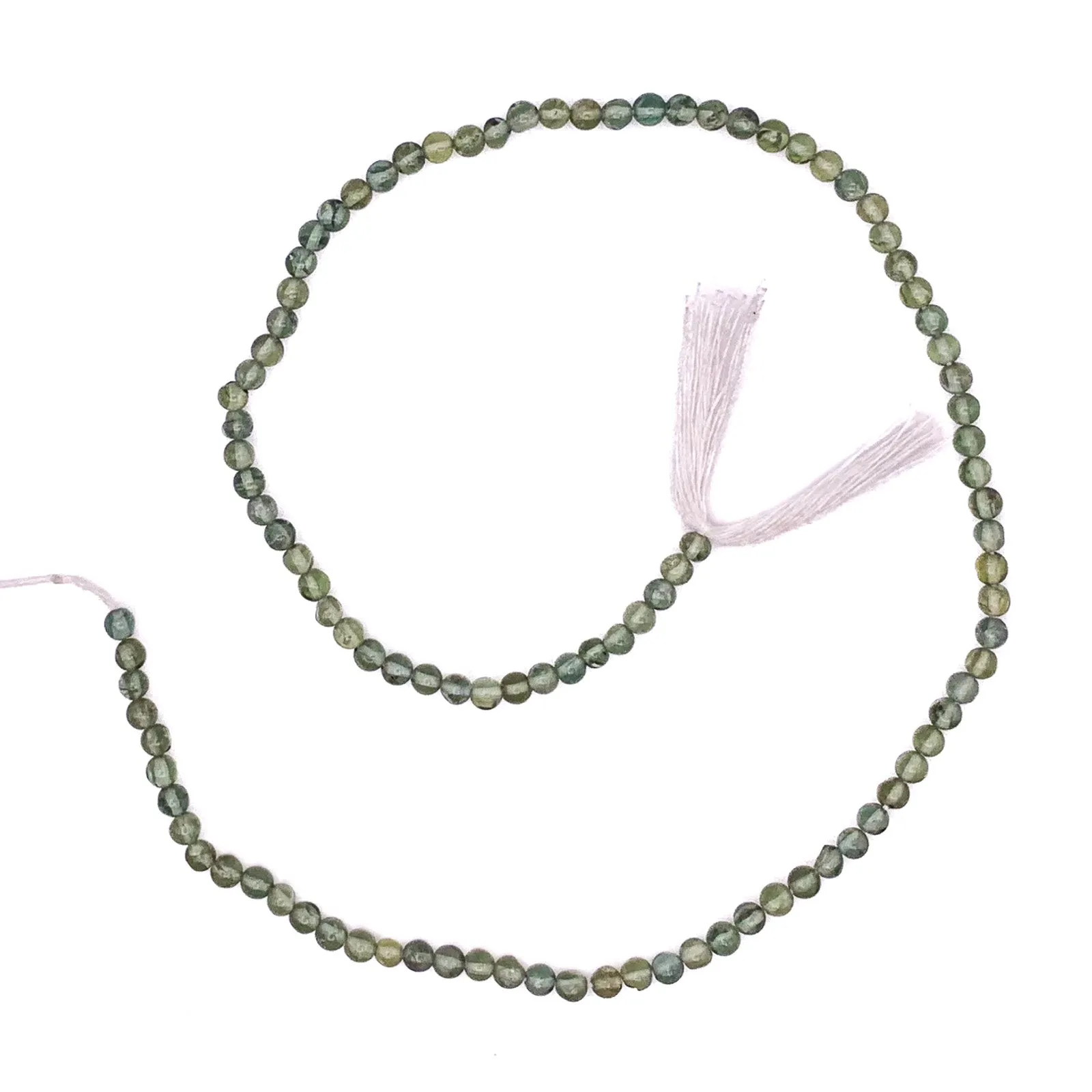 Green Apatite 3.5mm Smooth Rounds Bead Strand
