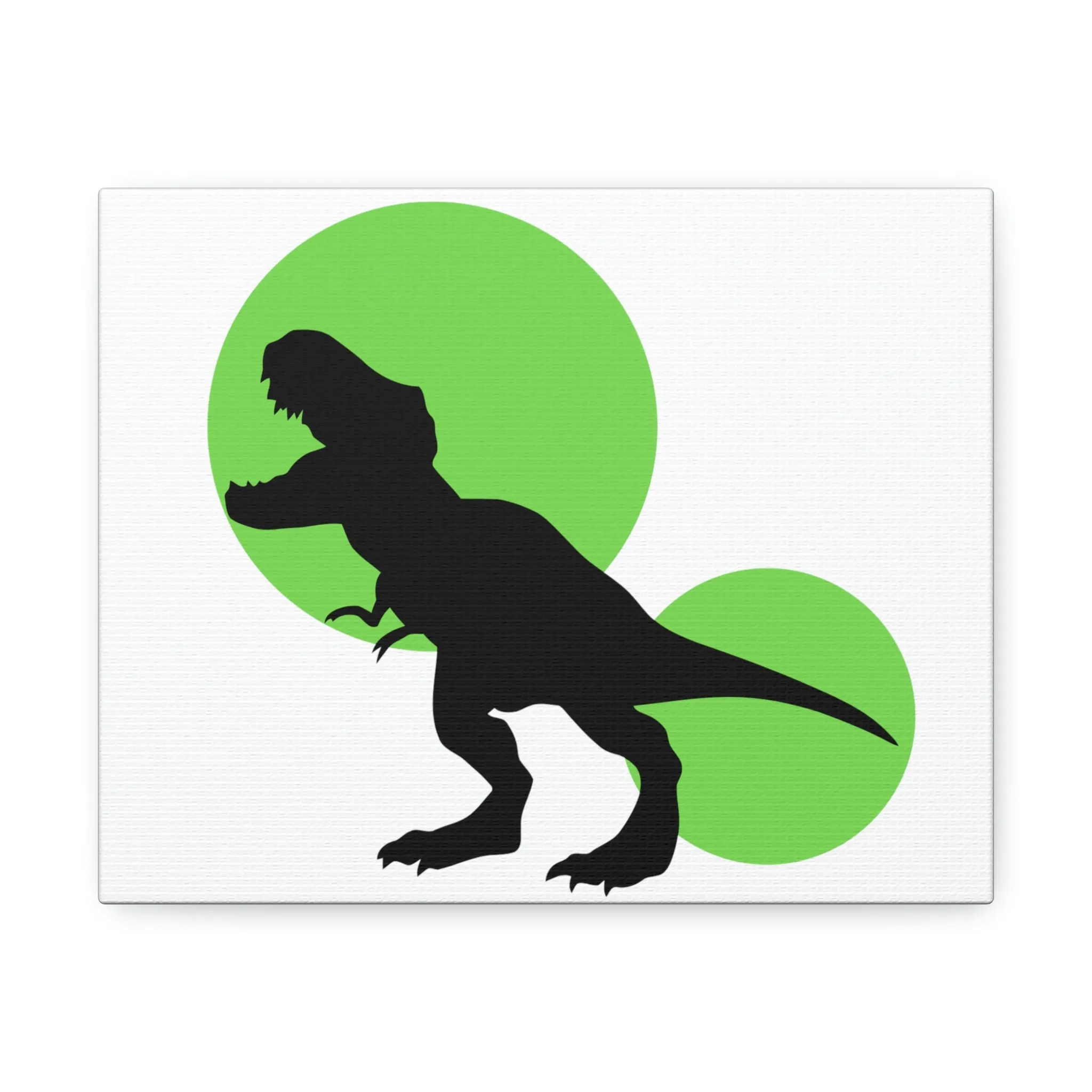 Green Tyrannosaurus Rex Design Stretched Canvas