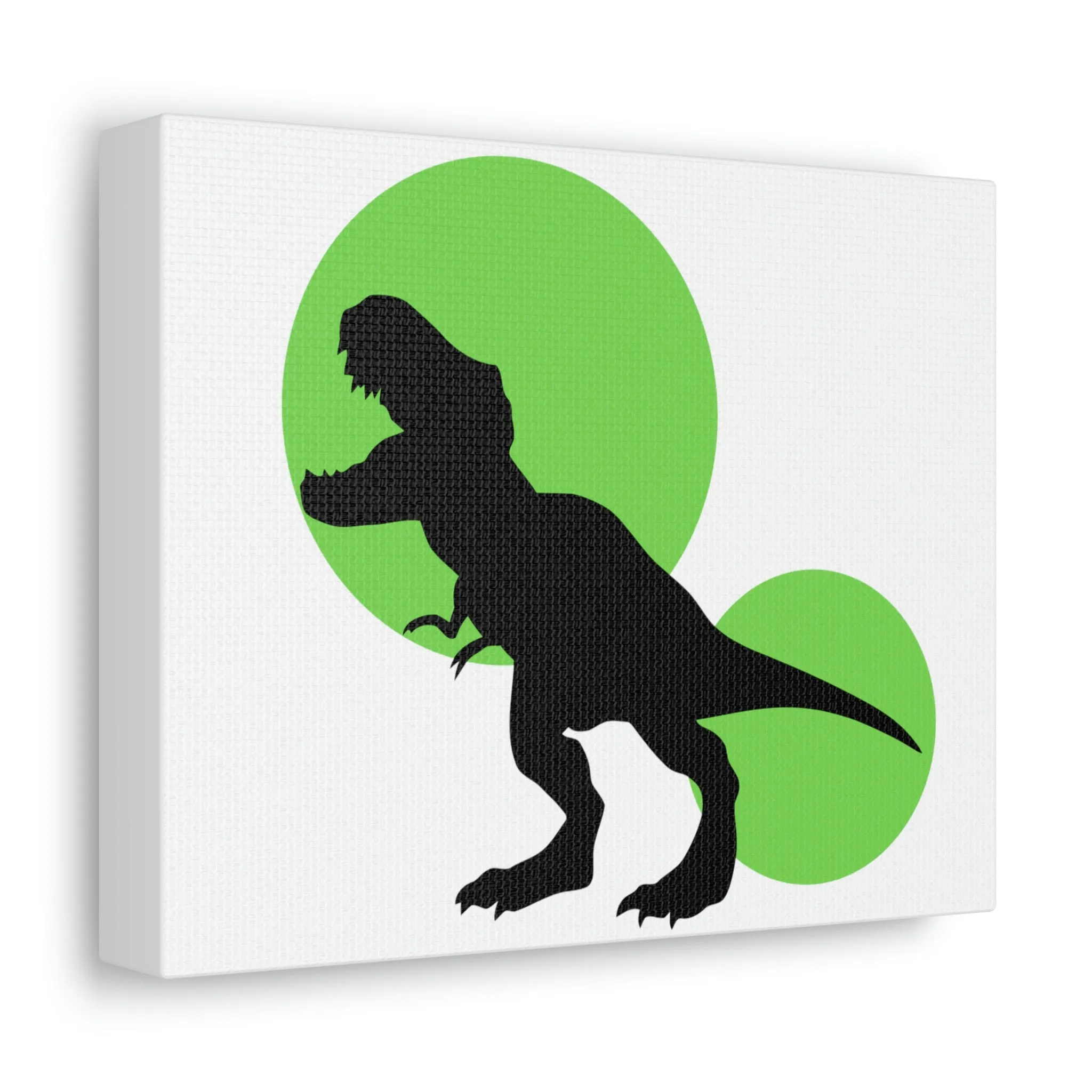 Green Tyrannosaurus Rex Design Stretched Canvas