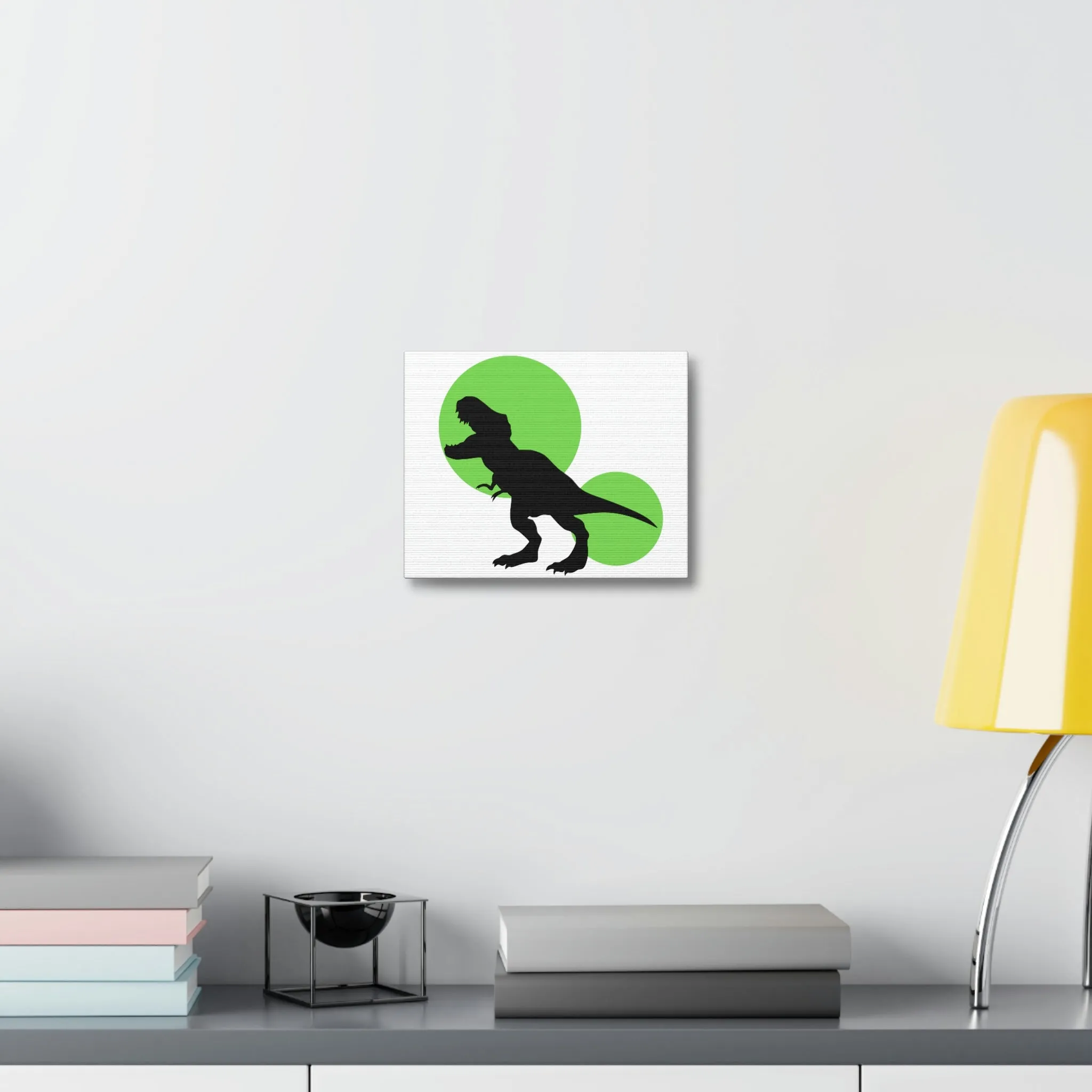 Green Tyrannosaurus Rex Design Stretched Canvas