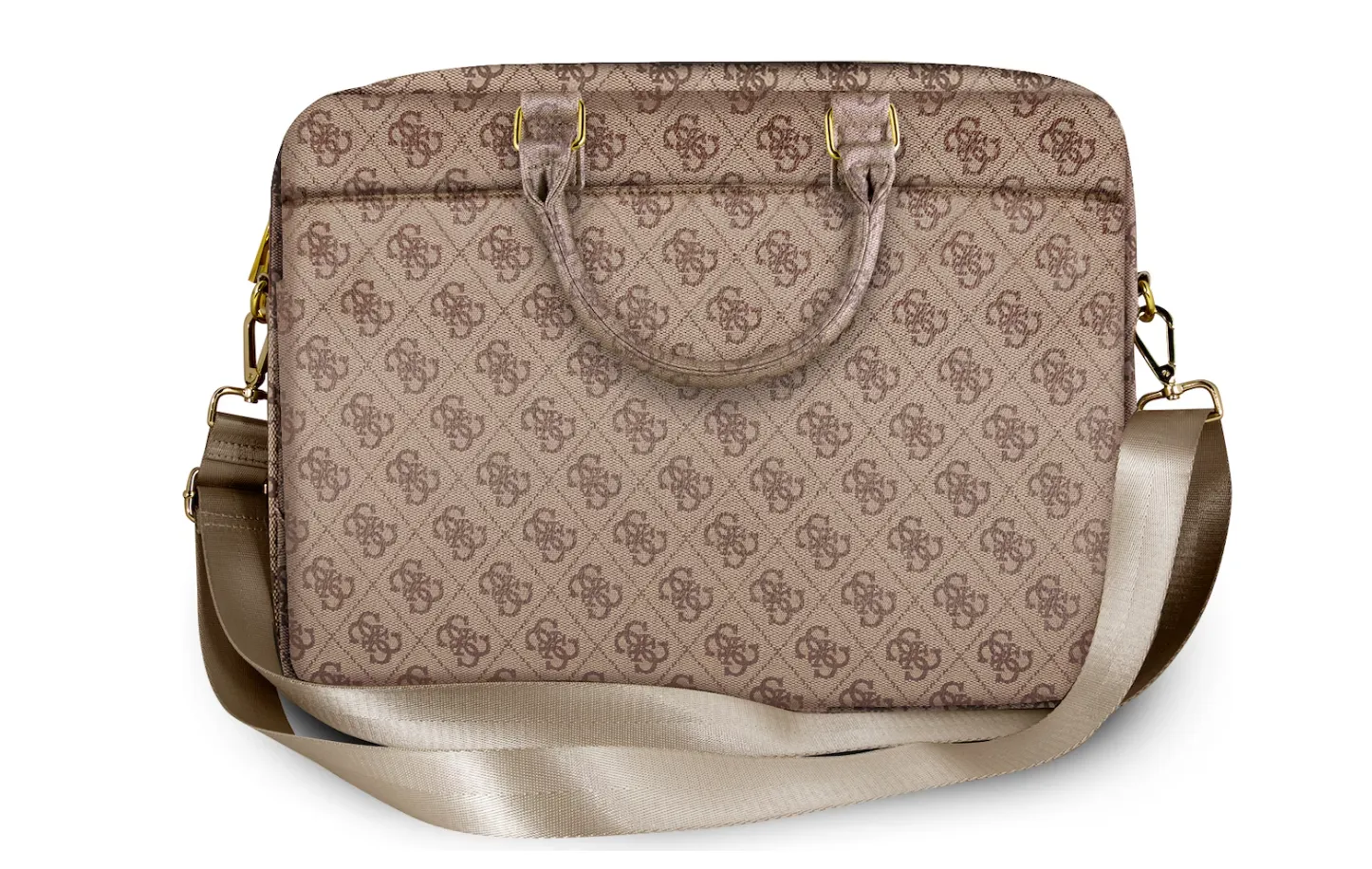 Guess - 4G Uptown 16" Notebook Case Protective Sleeve MacBook / Laptop   Shoulder Strap (GUCB154GB) - Brown