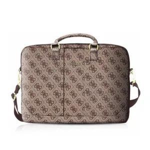Guess - 4G Uptown 16" Notebook Case Protective Sleeve MacBook / Laptop   Shoulder Strap (GUCB154GB) - Brown