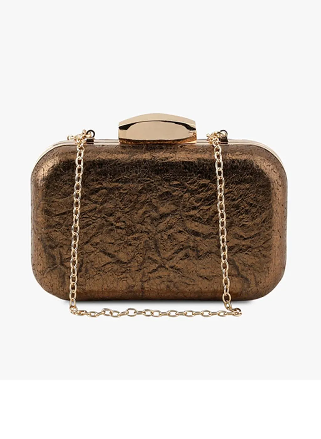 Gwen Dull Gold Clutch