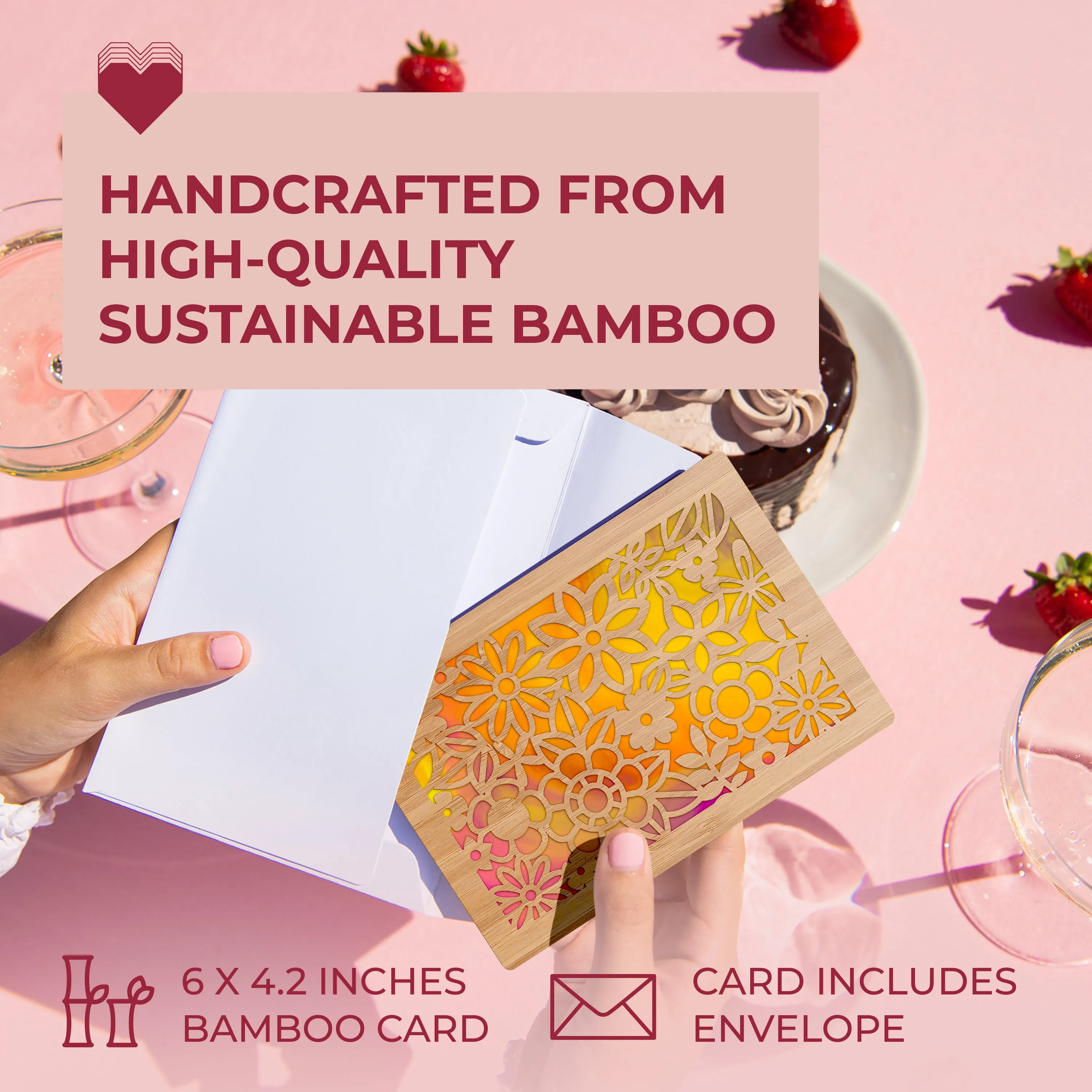 Handcrafted Bamboo Anniversary Cards | Wildflower