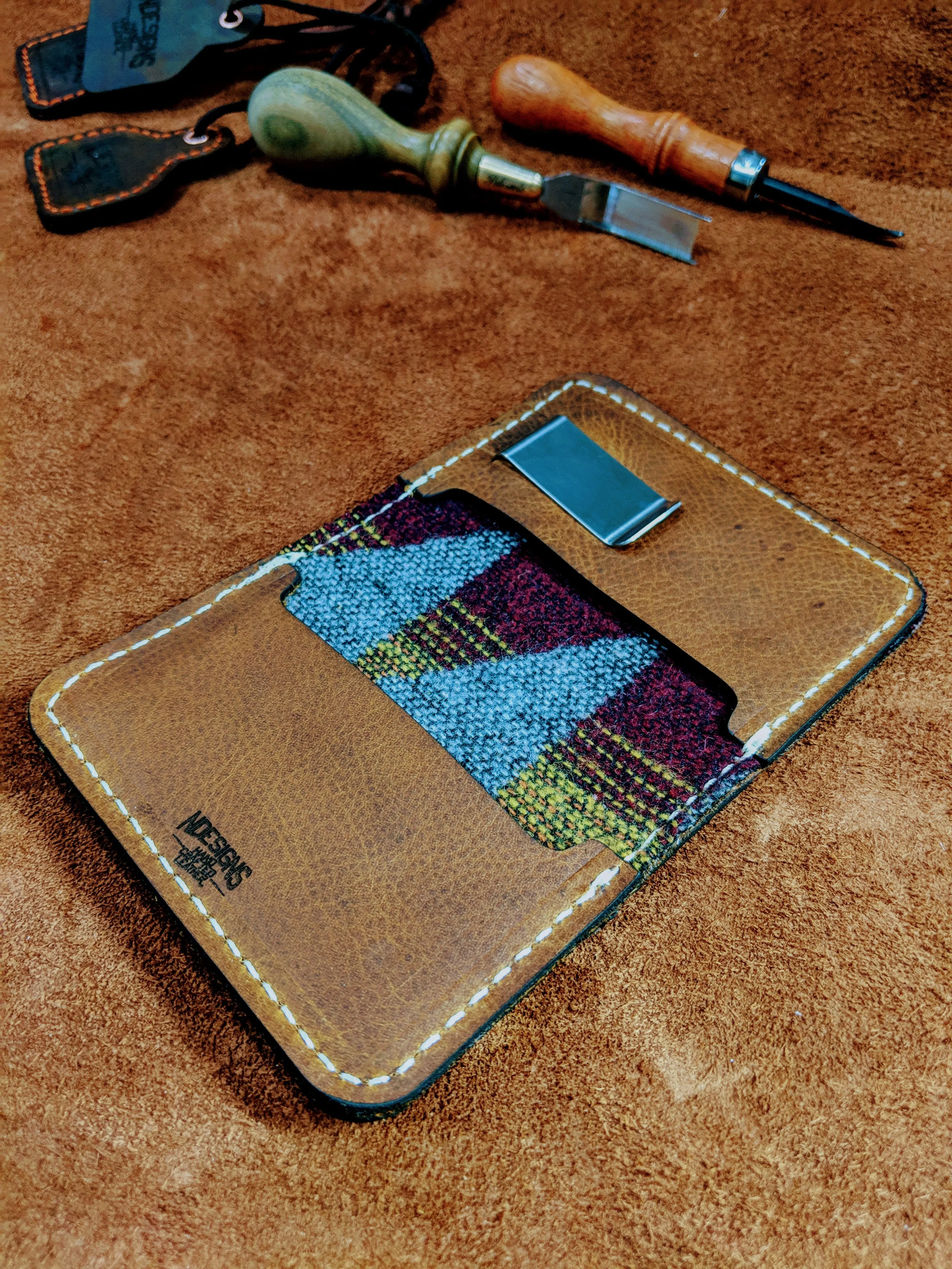 Handmade Brown Fly Man Genuine Leather Wallet