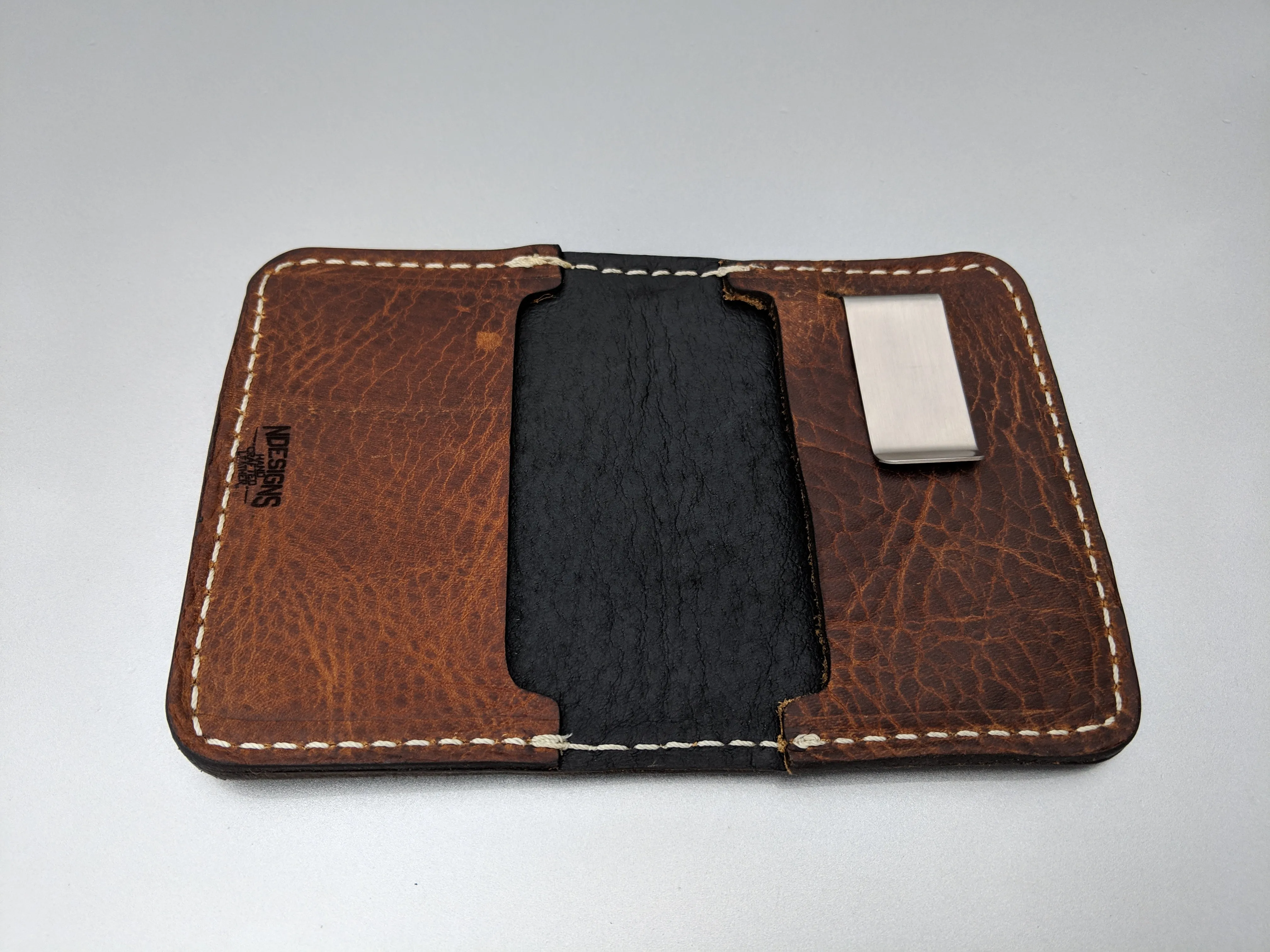Handmade Brown Fly Man Genuine Leather Wallet
