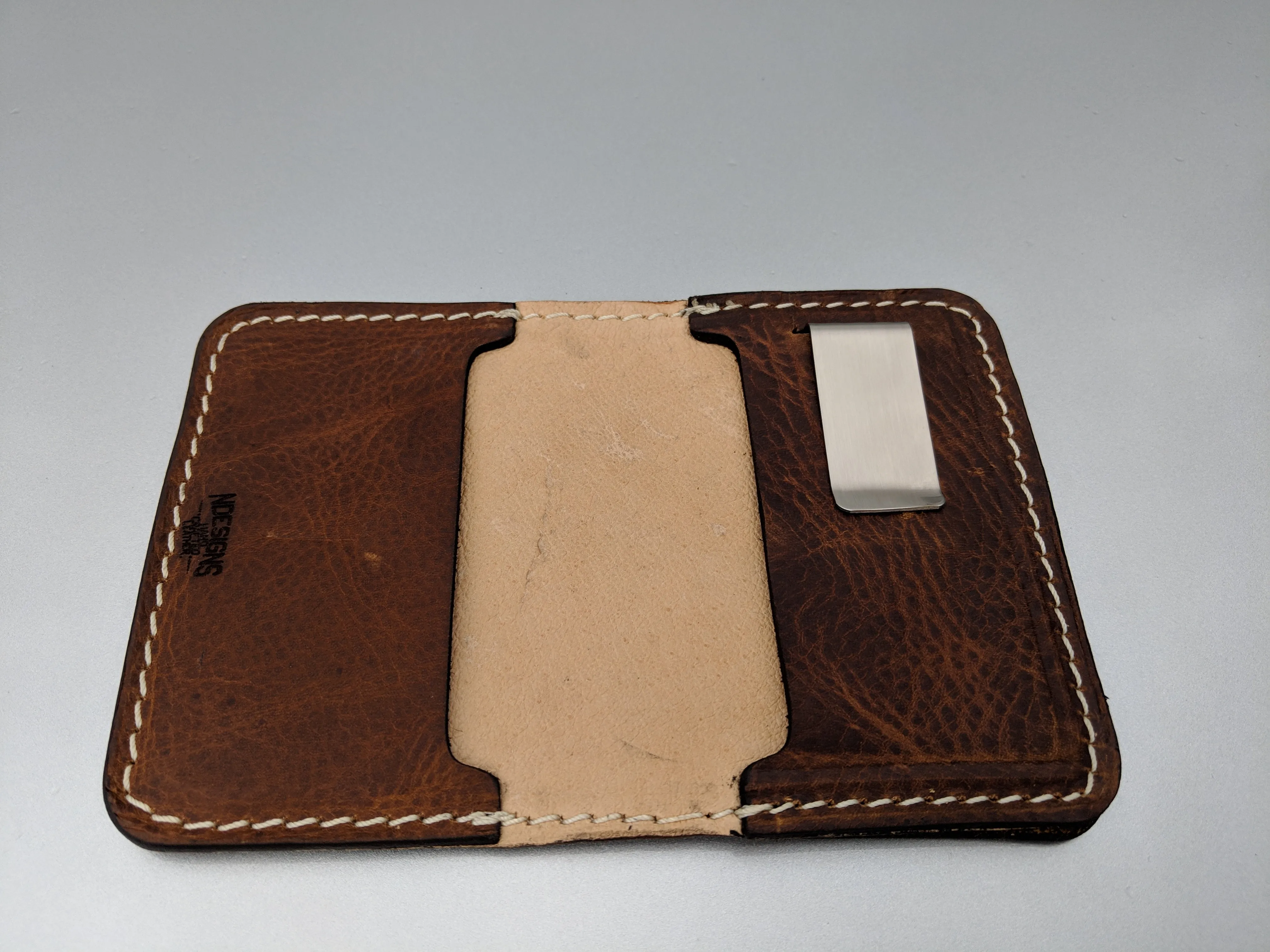 Handmade Brown Fly Man Genuine Leather Wallet