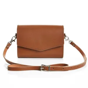 Handmade Leather Clutch Bag - Chestnut