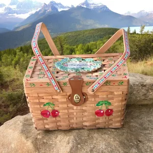 Handpainted Picnic Basket