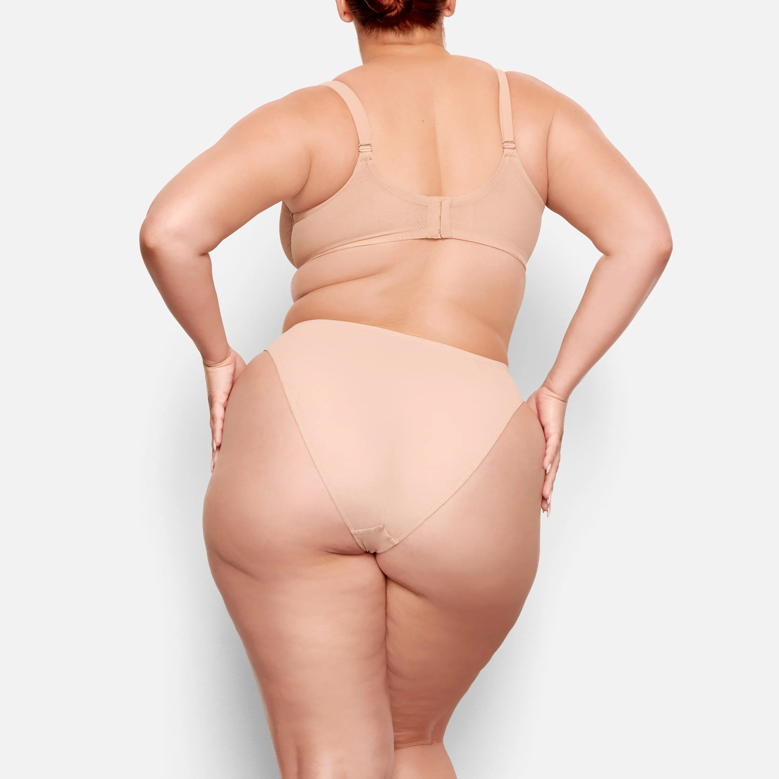 HIGH CUT MESH BIKINI BRIEF | CLAY