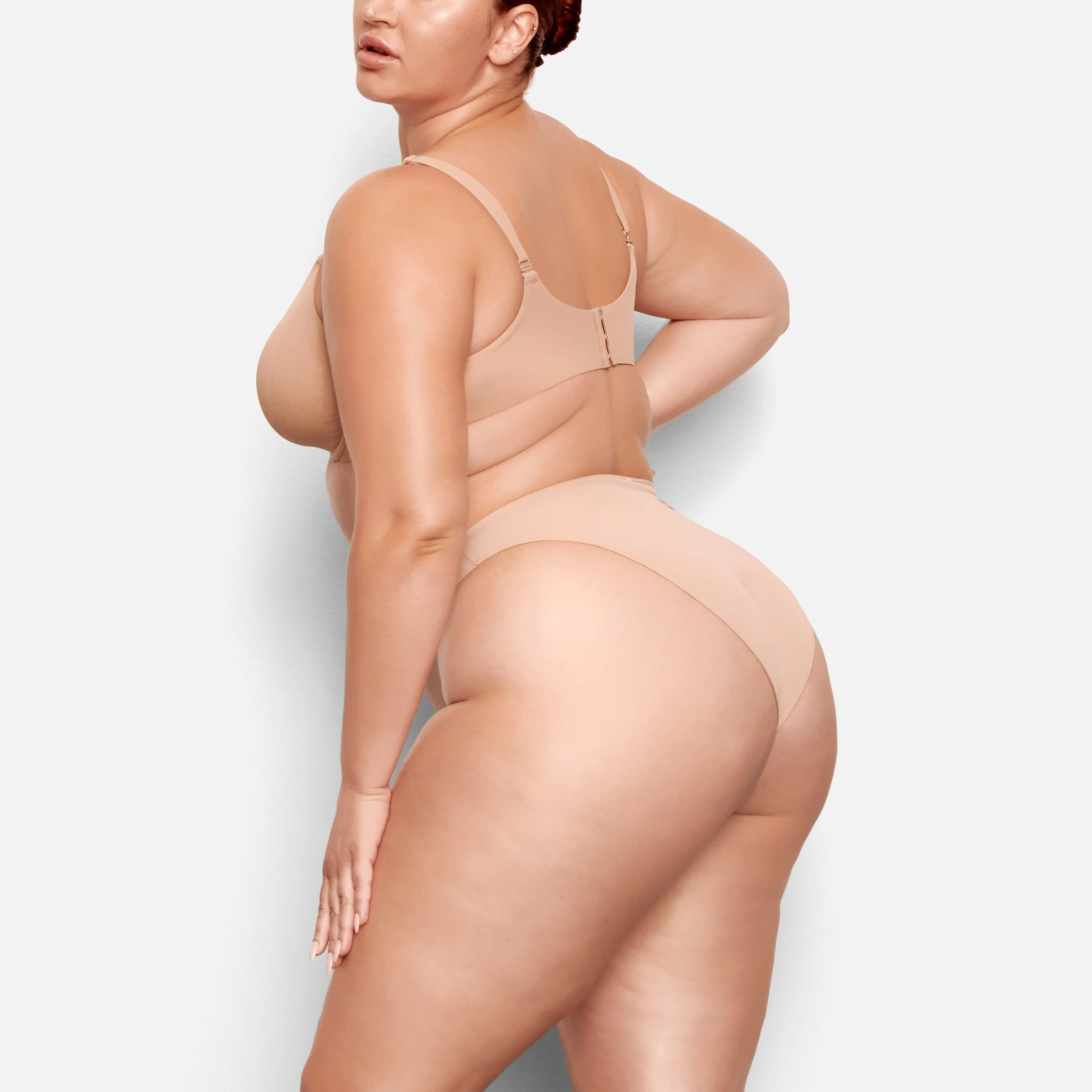 HIGH CUT MESH BIKINI BRIEF | CLAY