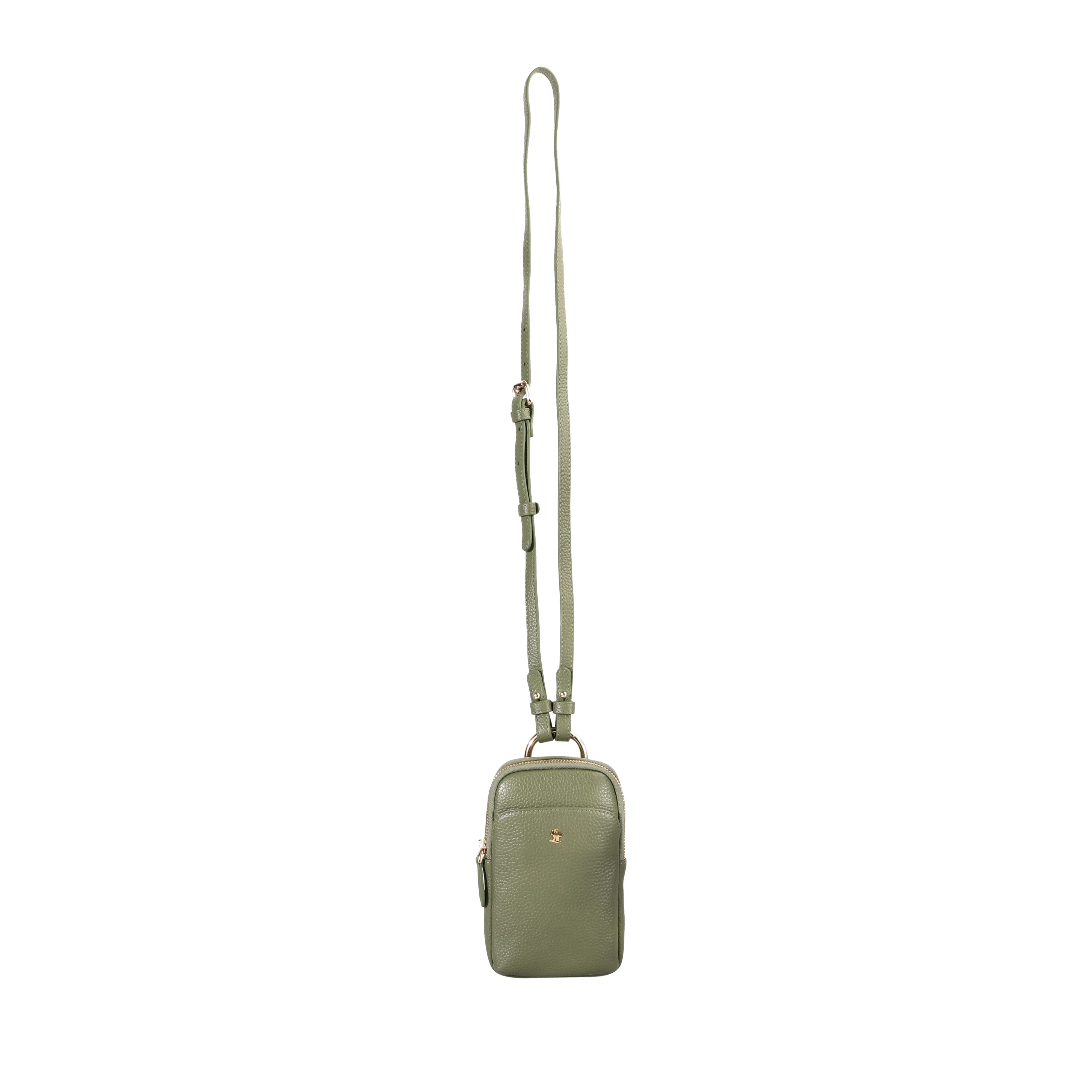 Hydra - Mobile Sling Bag for Women |  Genuine Leather Mobile Pouch | Color: Cherry & Green