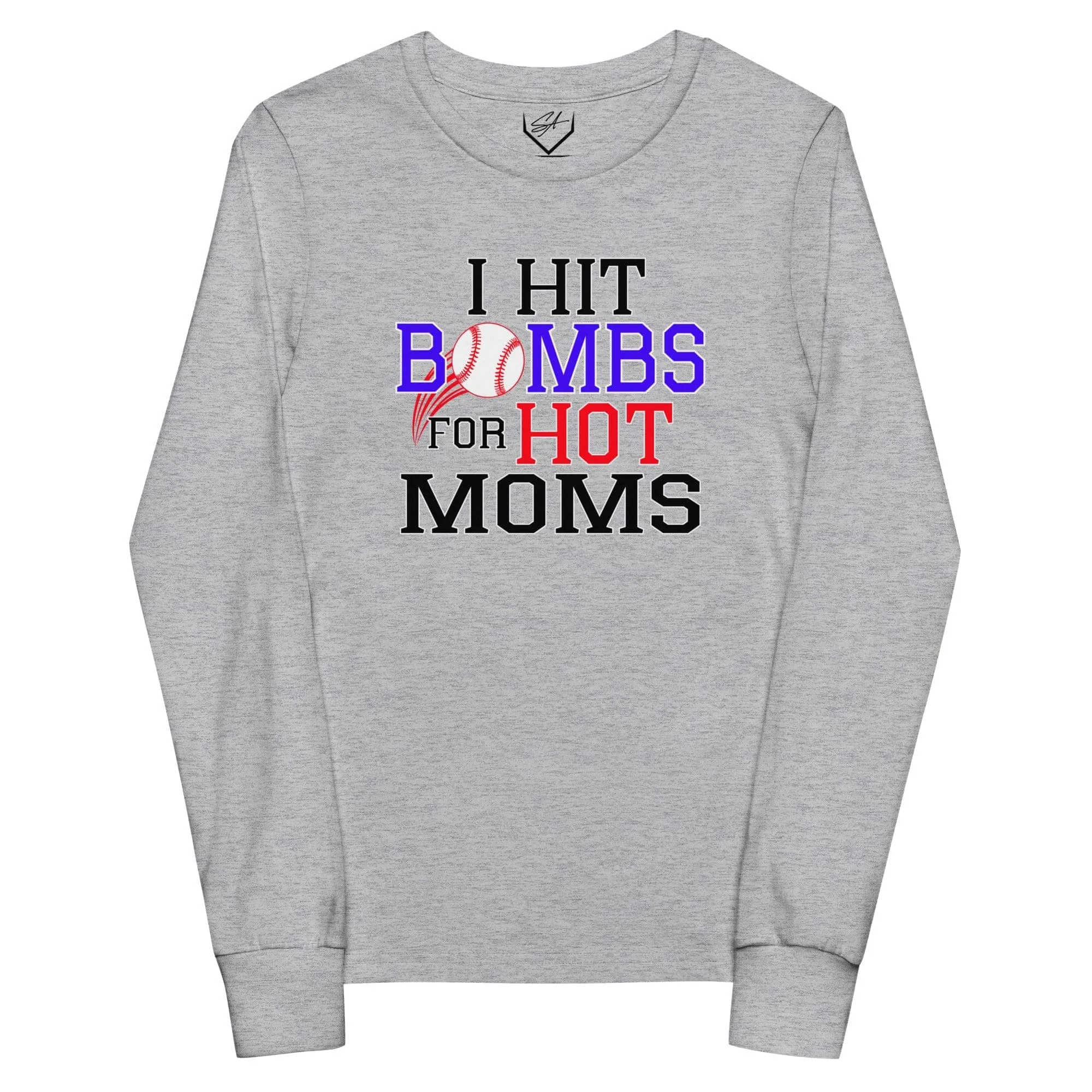 I Hit Bombs For Hot Moms - Youth Long Sleeve