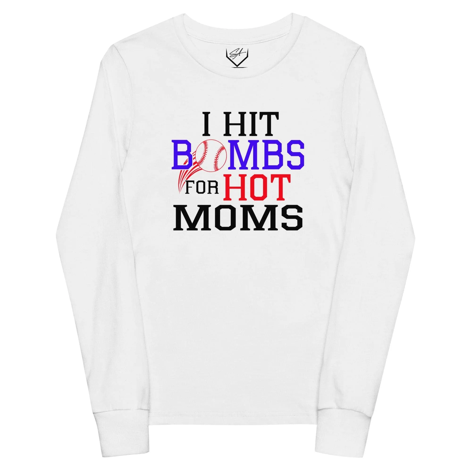 I Hit Bombs For Hot Moms - Youth Long Sleeve