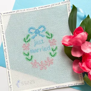 Just Married Needlepoint Canvas