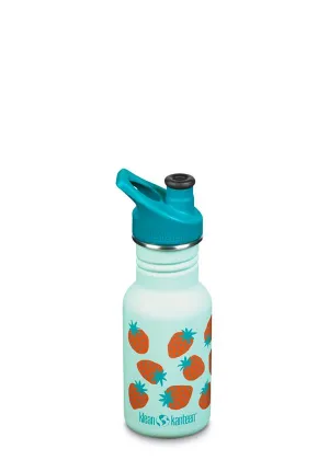 Klean Kanteen Classic Sport 12oz Blue Tint Strawberries