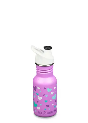 Klean Kanteen Classic Sport 12oz Orchid Hearts