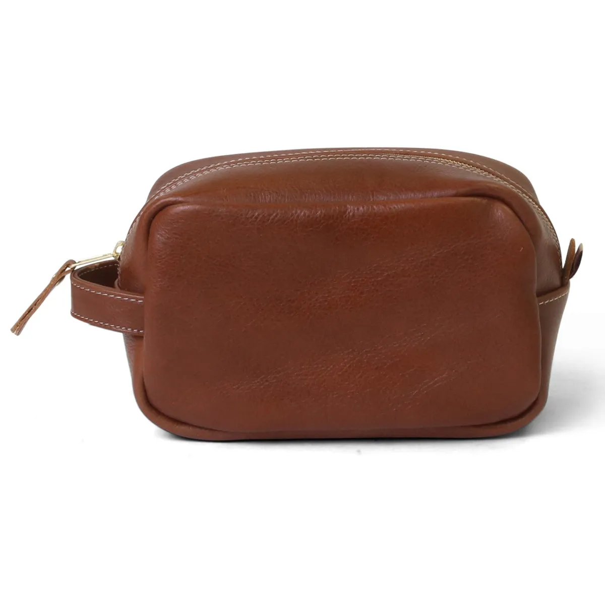 Leather Toiletry Bag - Chestnut