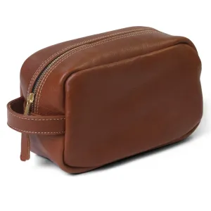 Leather Toiletry Bag - Chestnut
