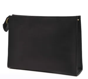 Leather Toiletry Pouch 26 - Black