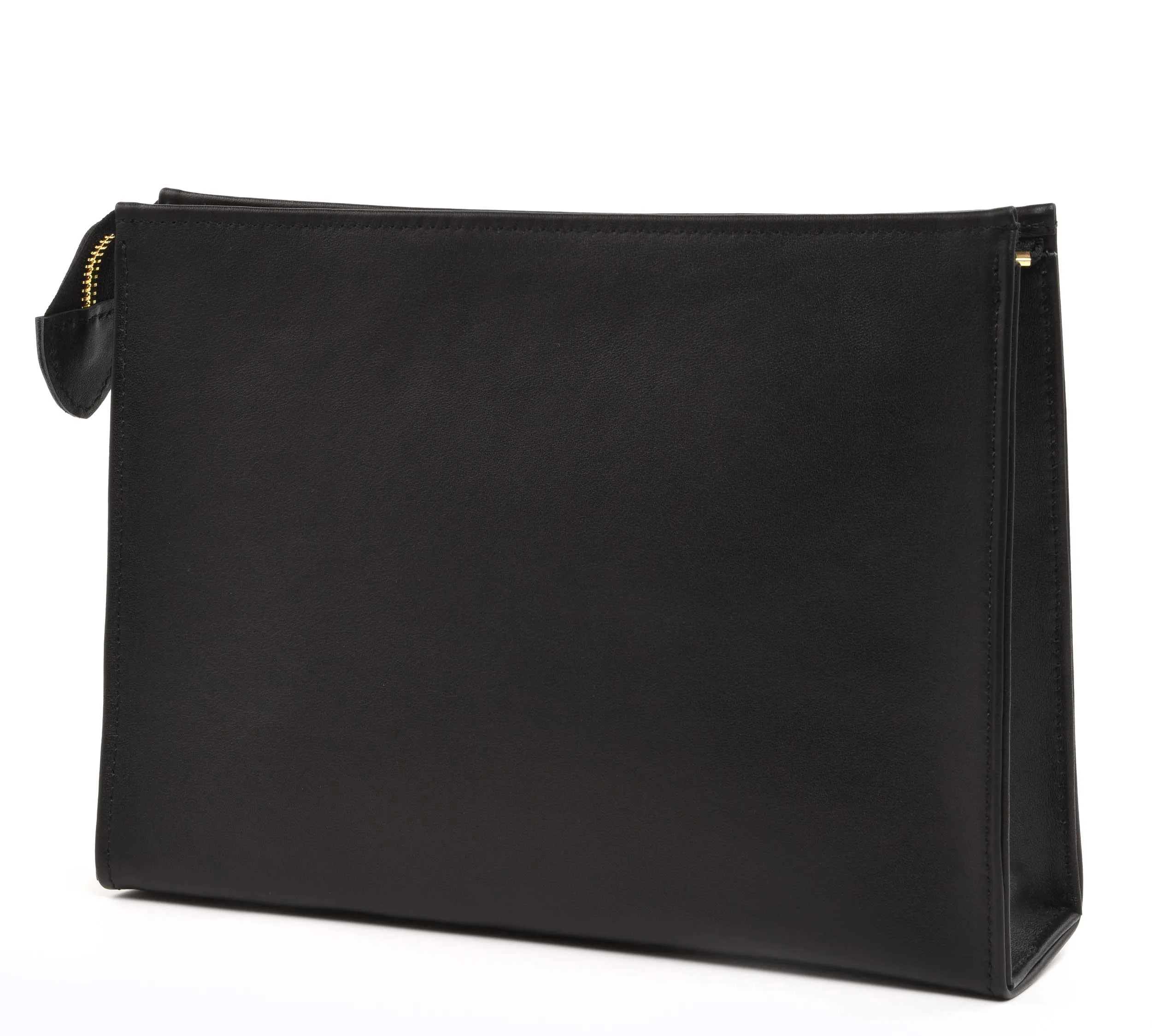 Leather Toiletry Pouch 26 - Black