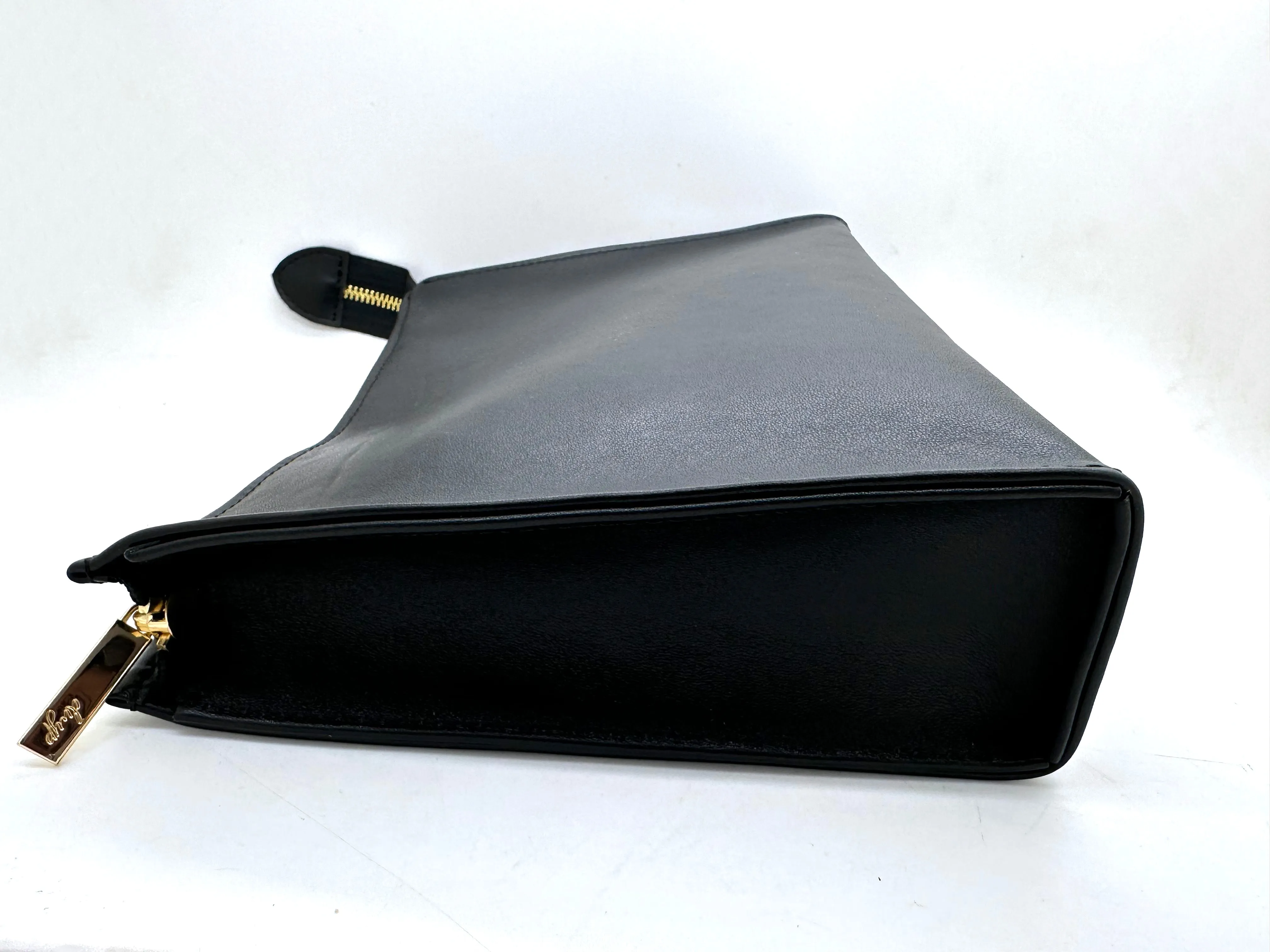 Leather Toiletry Pouch 26 - Black