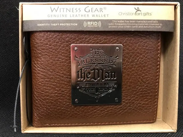 Leather Wallet Jer 17:7 Blessed Is The Man