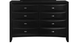 Linda Black Dresser - Sleek Black Storage