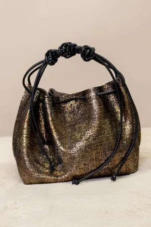Linen Calf Mini Drawstring Bag