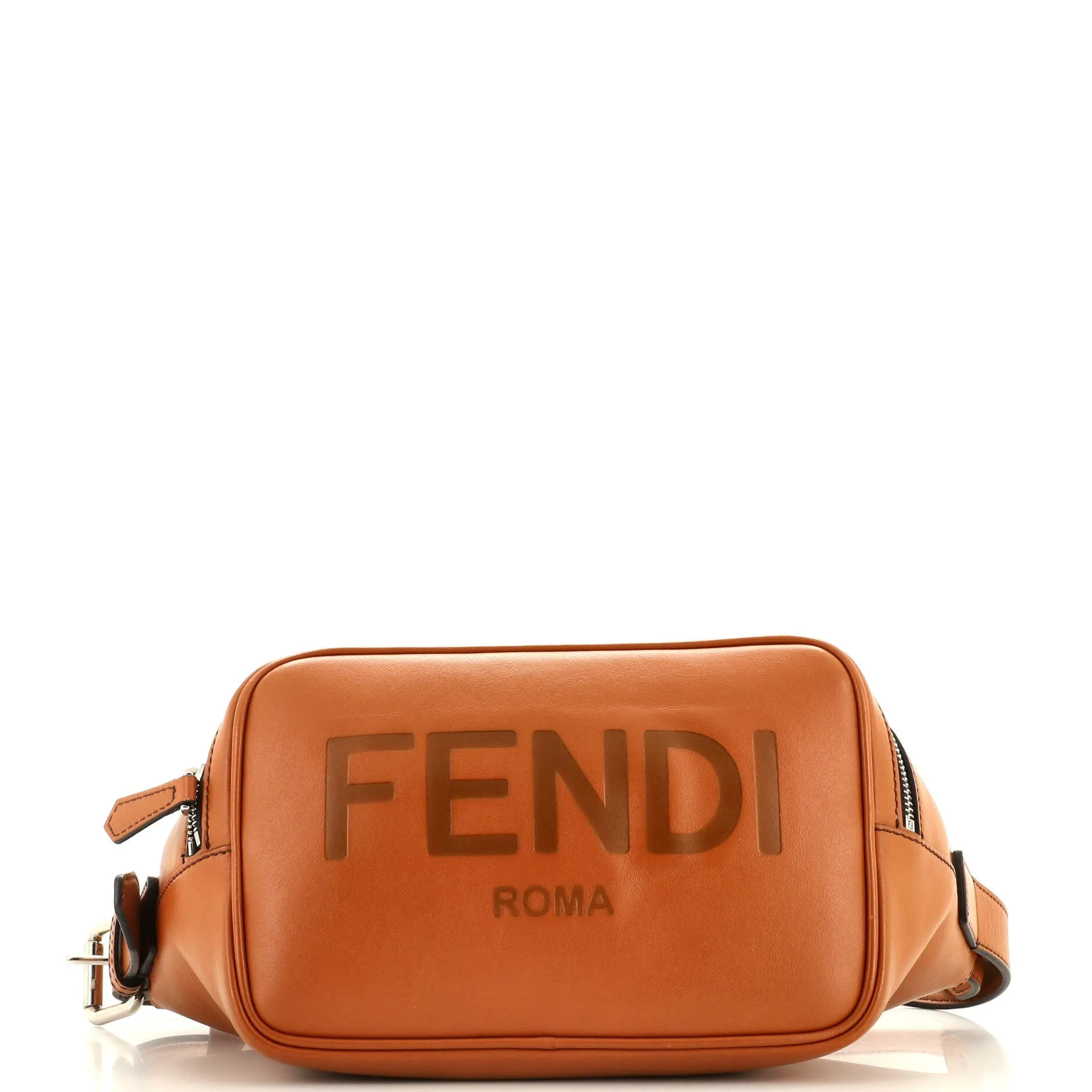 Logo Expandable Shoulder Bag Leather Small