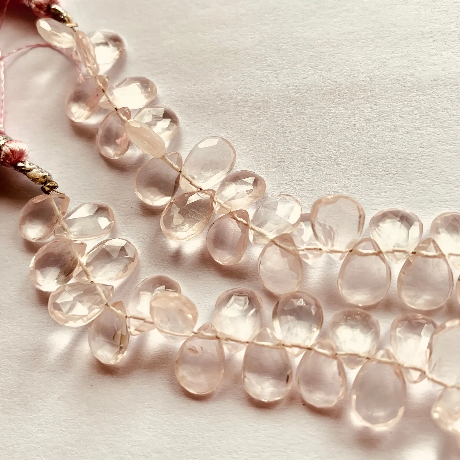 Lovely Rose Quartz Briolettes