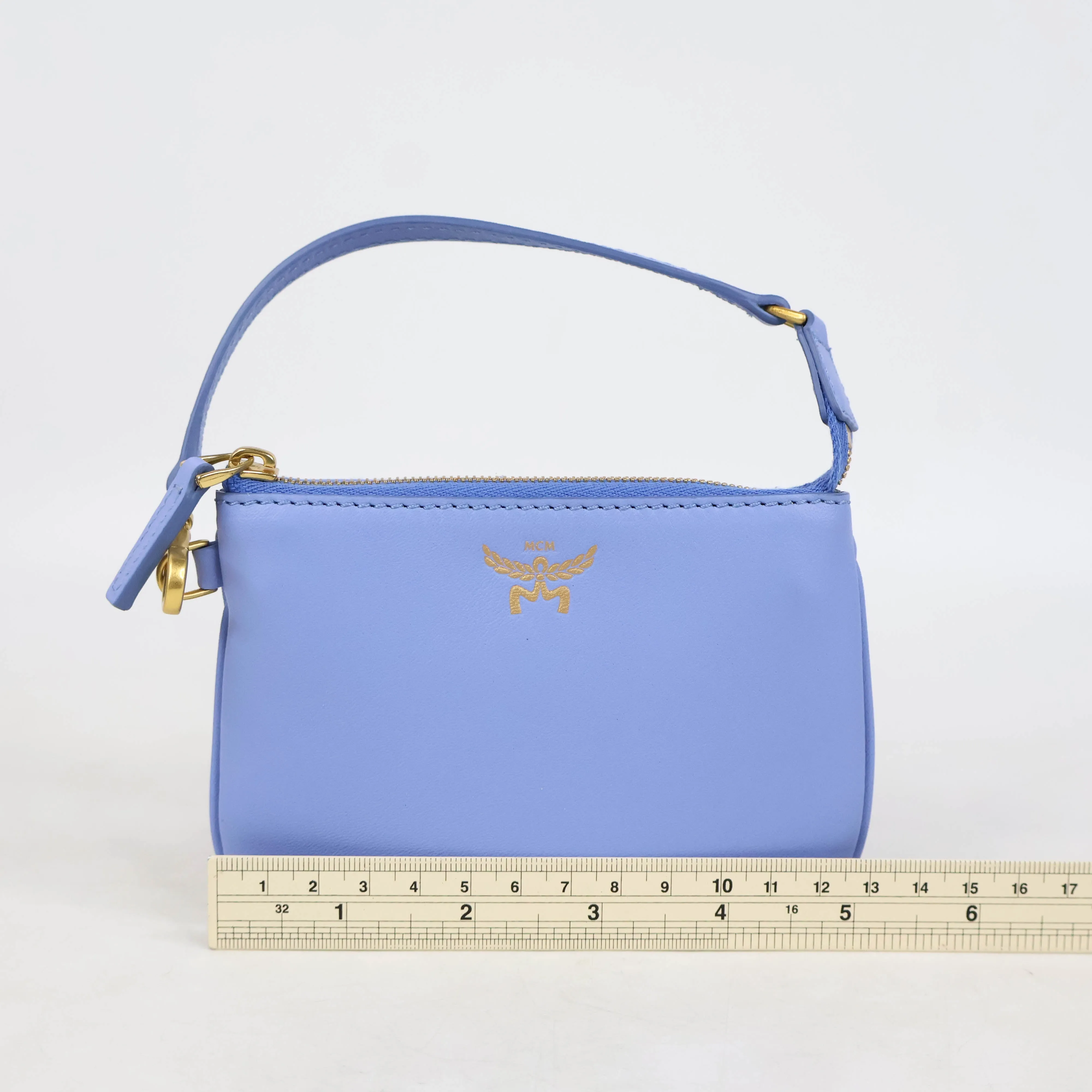 MCM Liz Embossed Maxi Monogram Leather Shopper Mini Bag