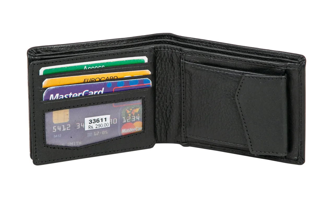 MENS LEATHER WALLET 33611 (BLACK)