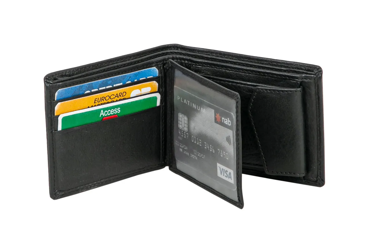 MENS LEATHER WALLET 33611 (BLACK)