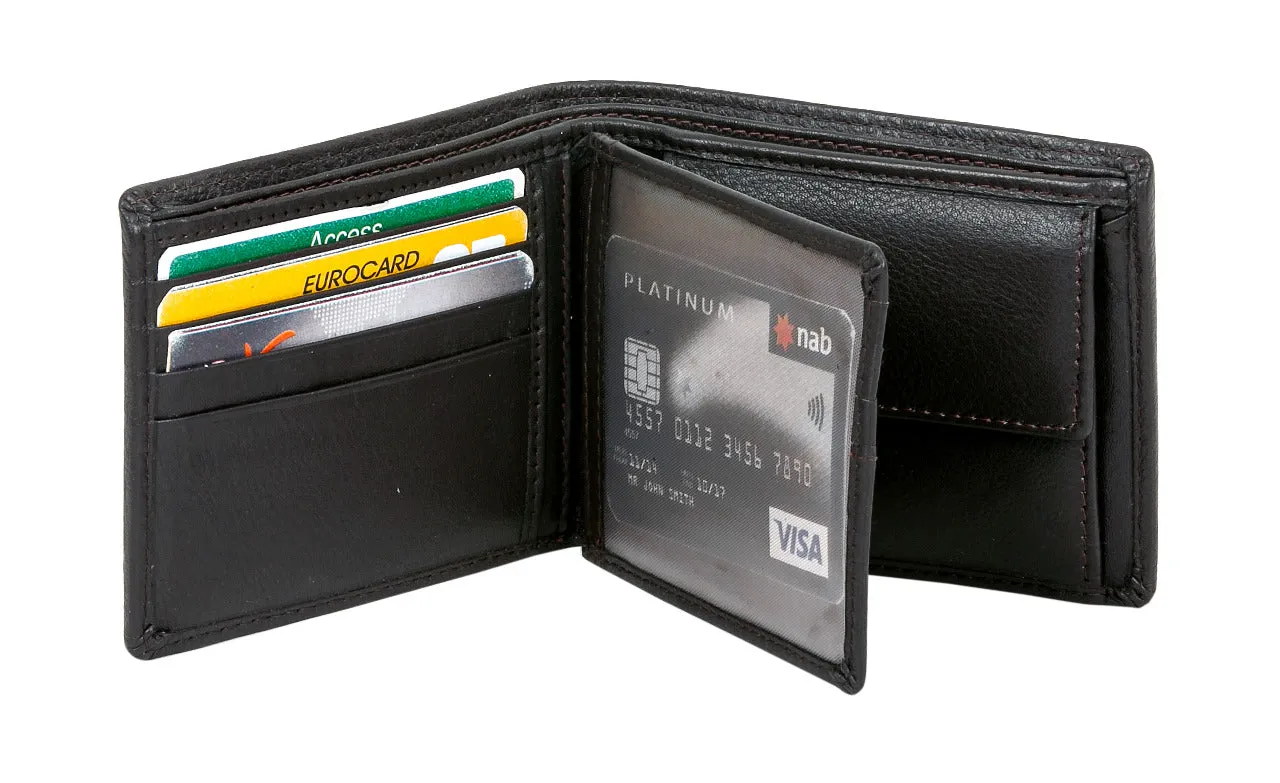 MENS LEATHER WALLET 95412 (BROWN)