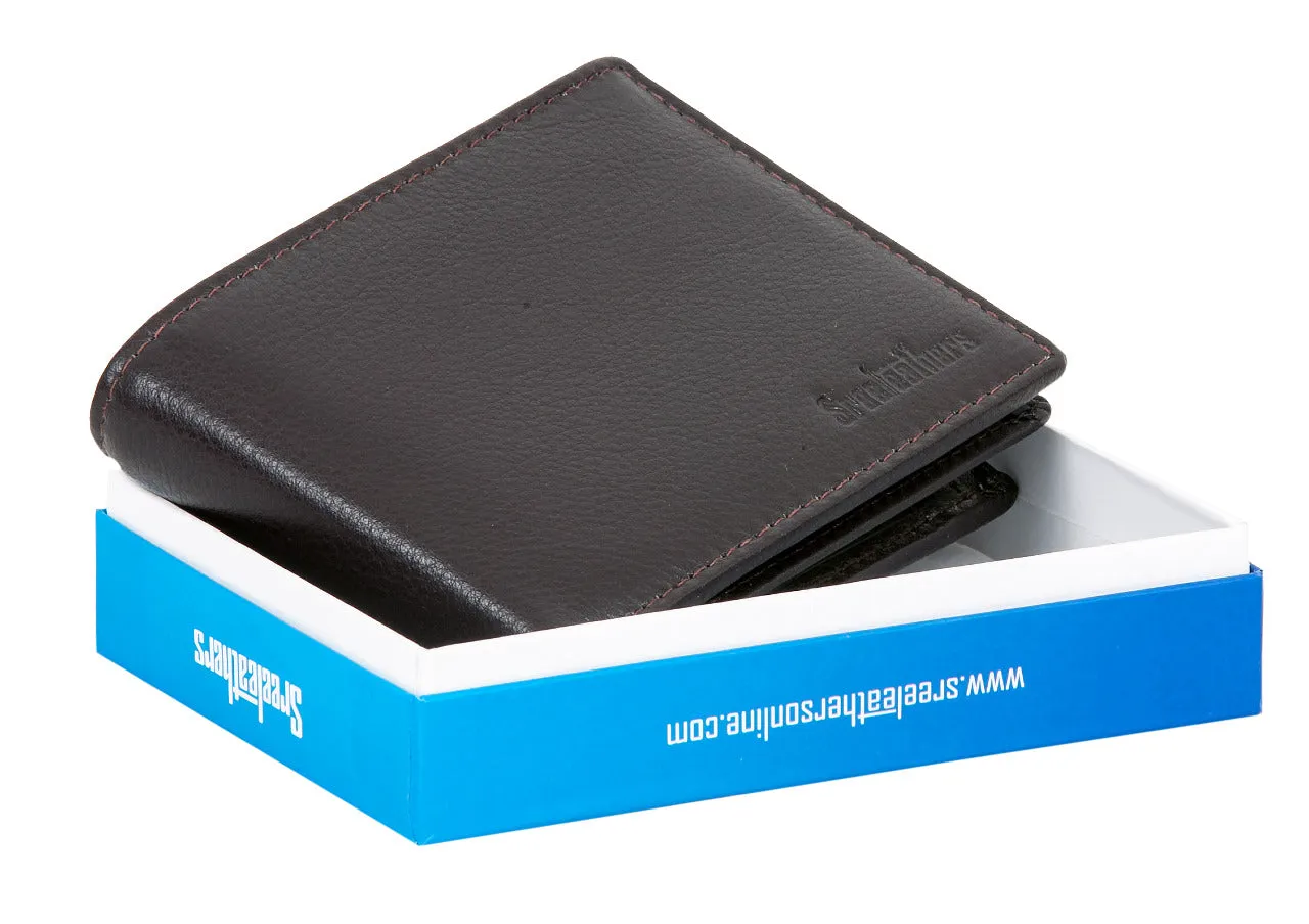 MENS LEATHER WALLET 95412 (BROWN)