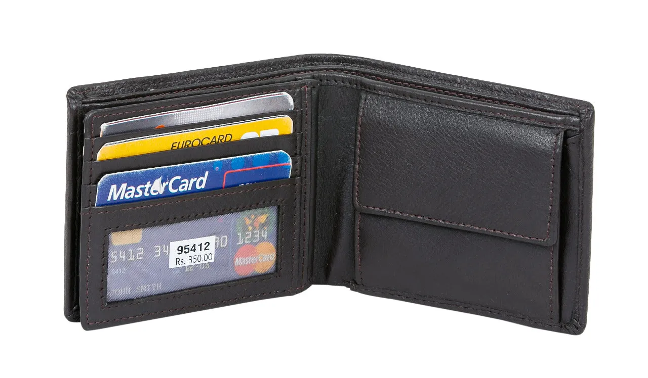 MENS LEATHER WALLET 95412 (BROWN)