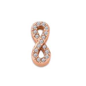 Mesh charm infinity stones rosé gold