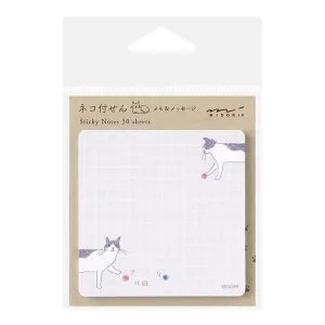 Midori Sticky Note - Cat and Ball - 30 Sheets