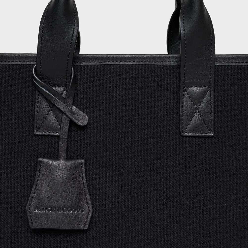 Mini Canvas Tote w/ Strap - N.151 - Black