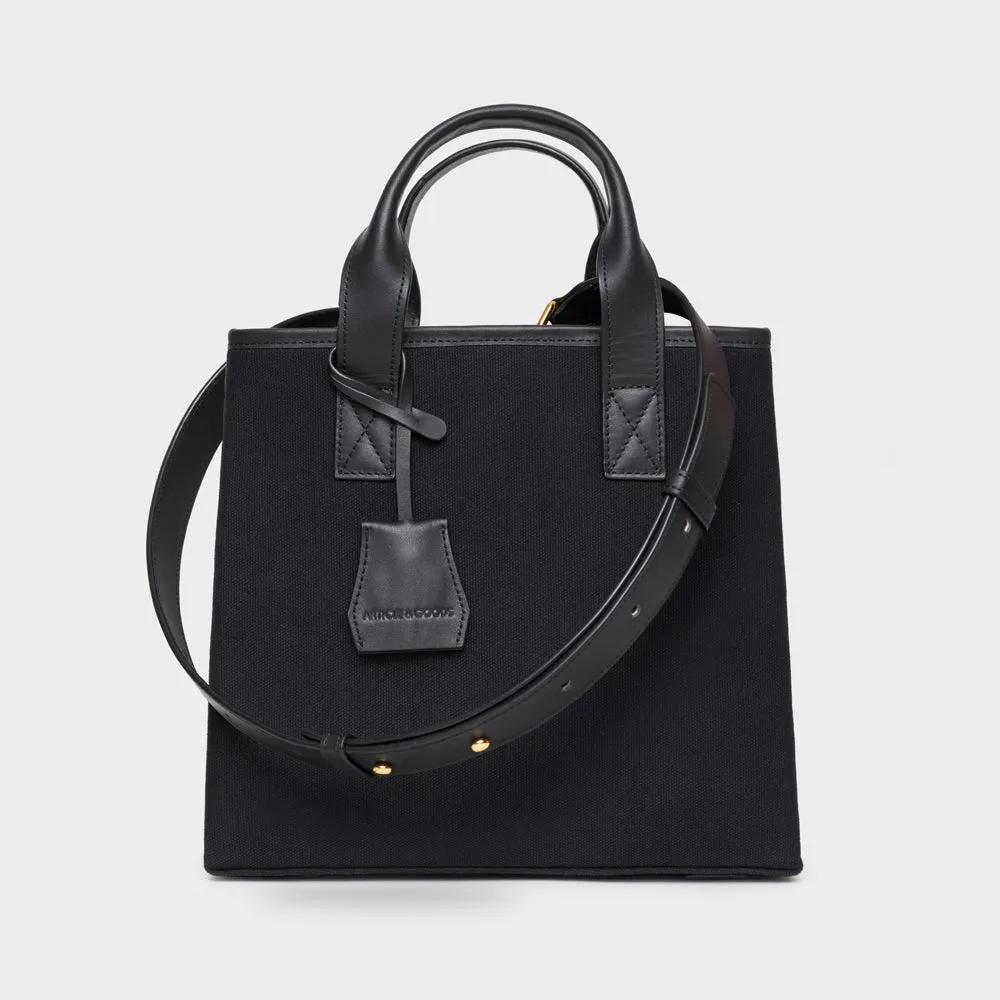 Mini Canvas Tote w/ Strap - N.151 - Black