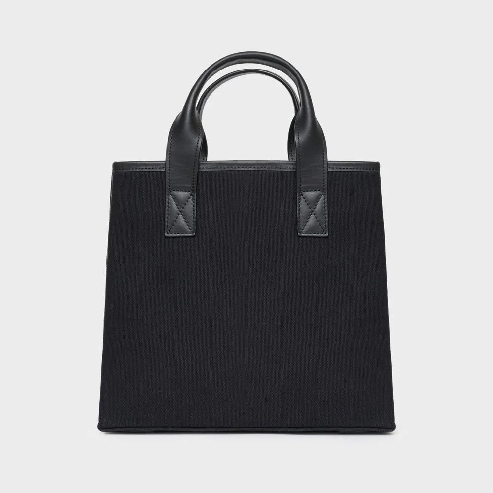 Mini Canvas Tote w/ Strap - N.151 - Black