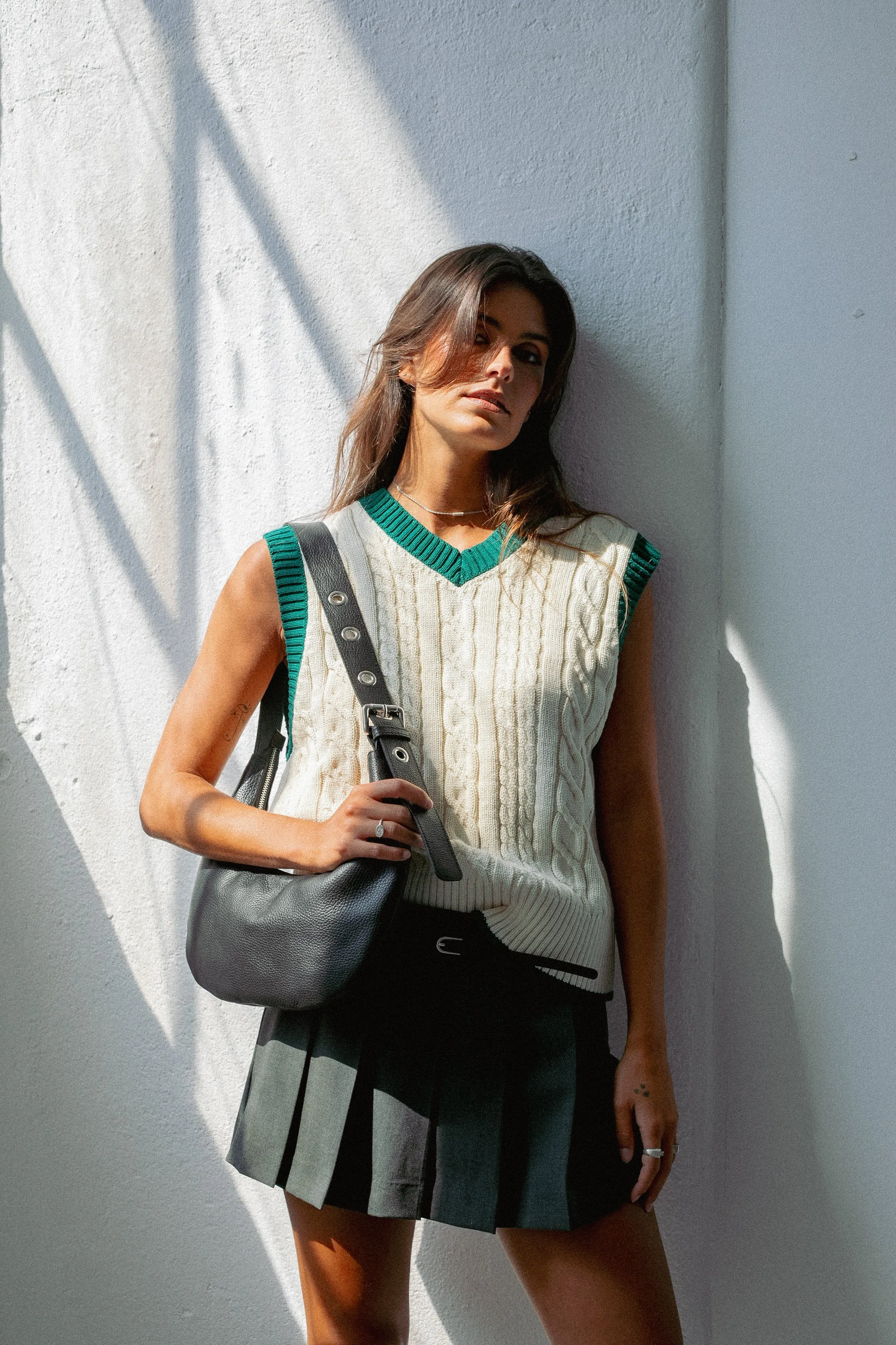 Mini moon  bag black