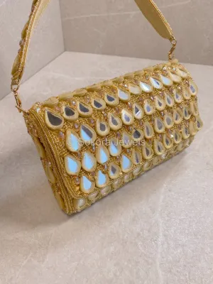 Mirror Detail Bag - Gold