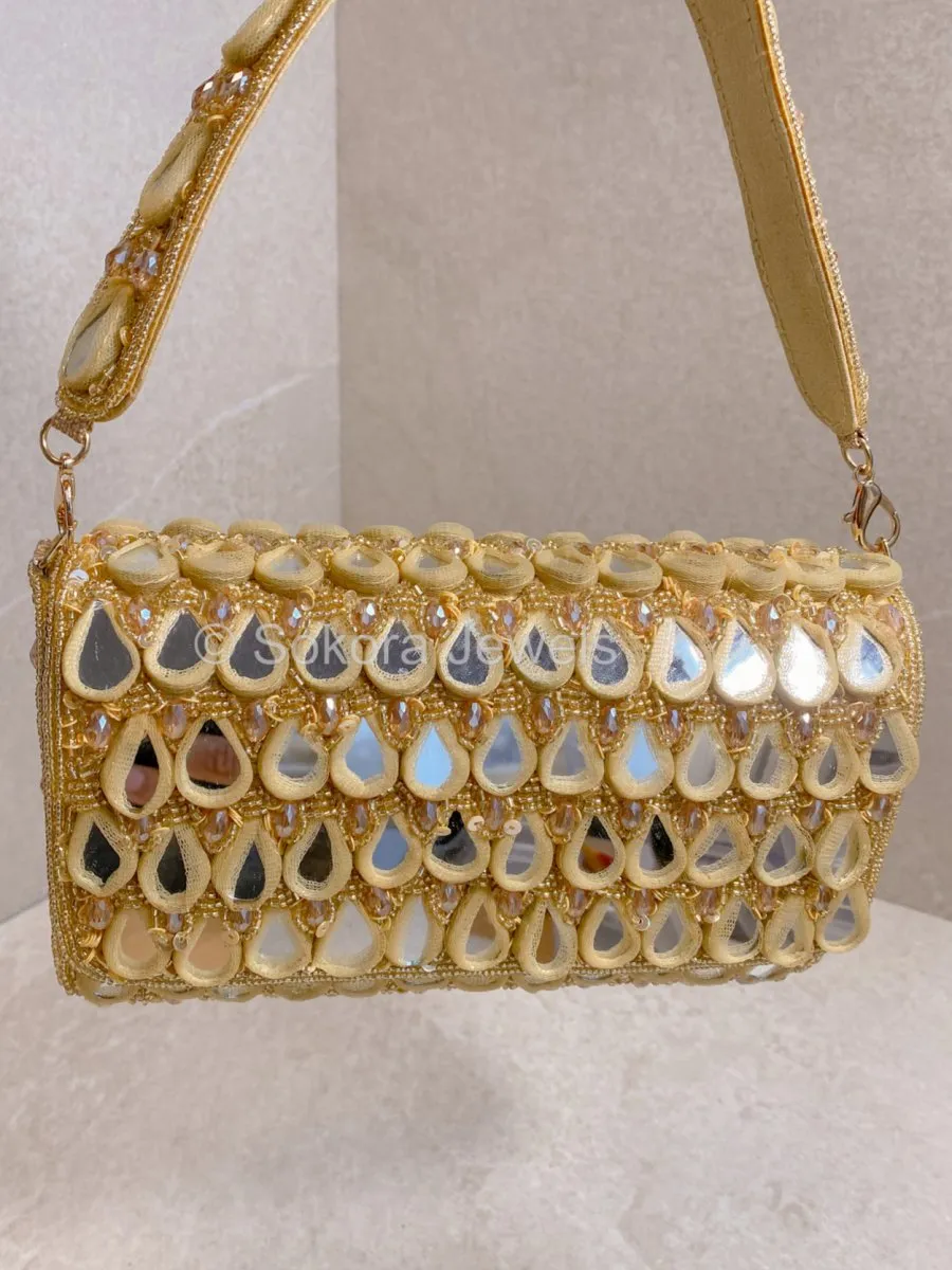 Mirror Detail Bag - Gold