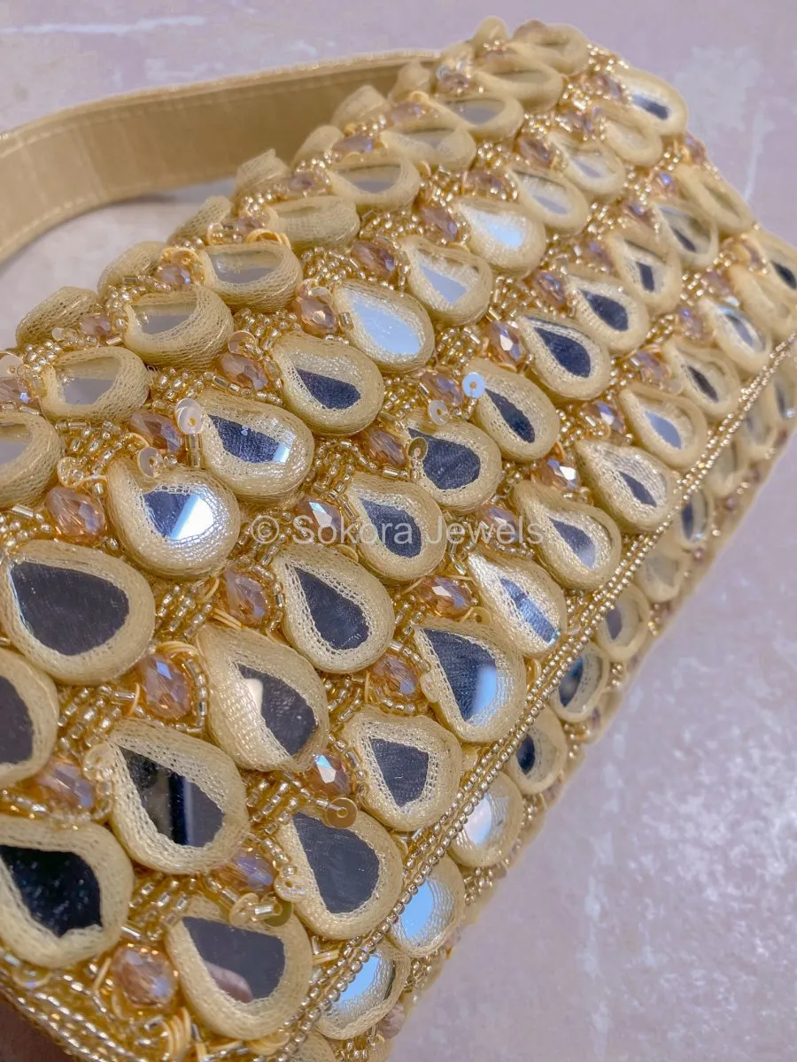 Mirror Detail Bag - Gold