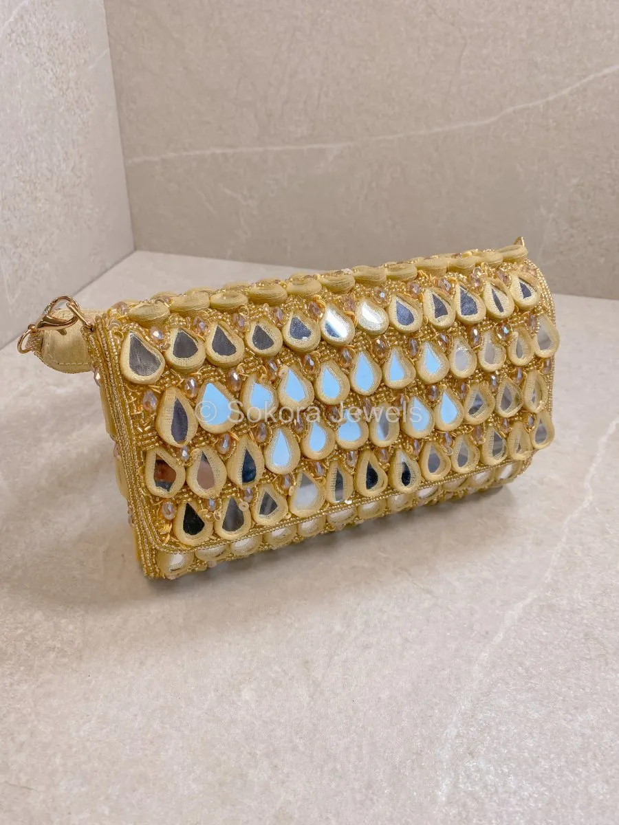 Mirror Detail Bag - Gold